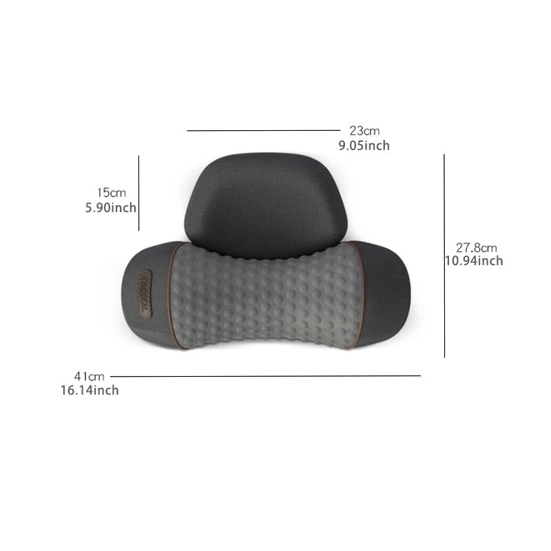Cervical Pillow Electric Massager Hot Compress Vibration Massage Sleeping Memory Foam Pillow Spine Support Relaxation Treatment