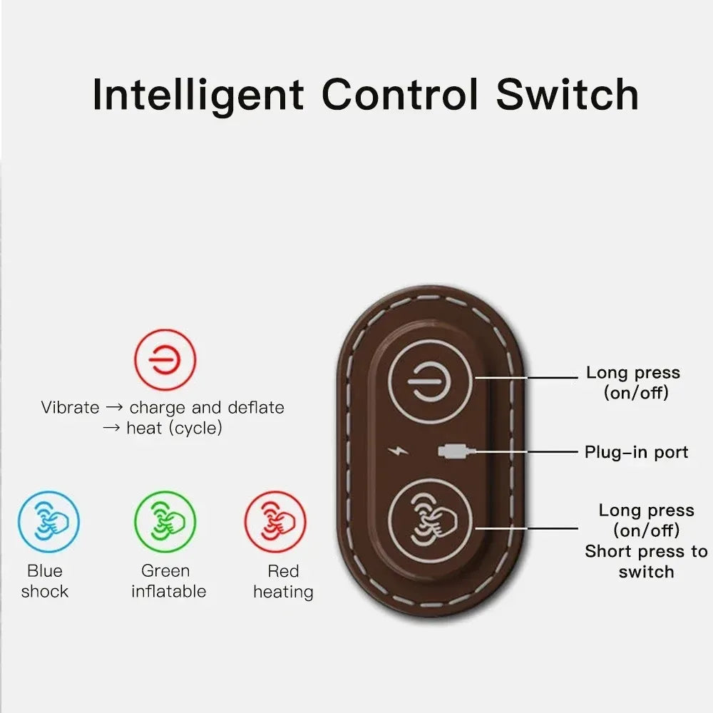 Cervical Pillow Electric Massager Hot Compress Vibration Massage Sleeping Memory Foam Pillow Spine Support Relaxation Treatment