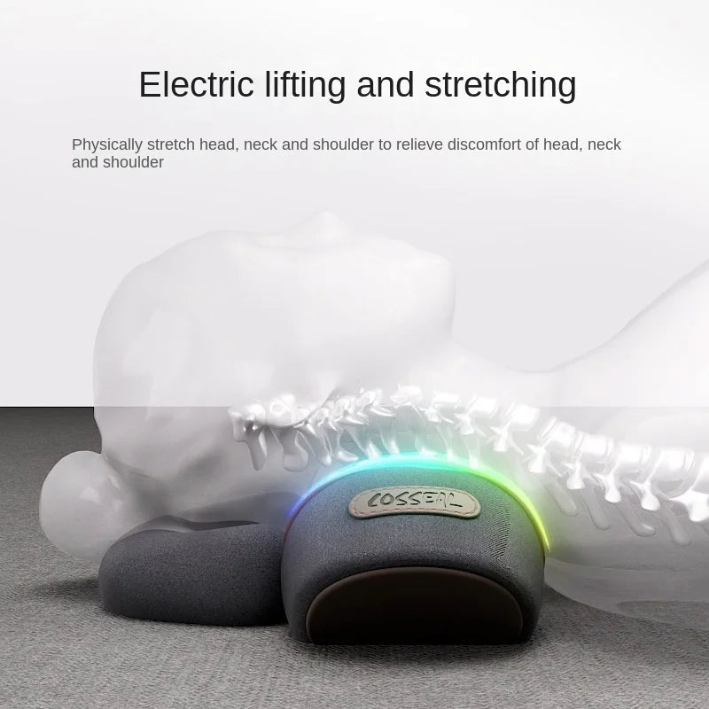 Cervical Pillow Electric Massager Hot Compress Vibration Massage Sleeping Memory Foam Pillow Spine Support Relaxation Treatment