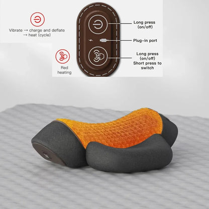 Cervical Pillow Electric Massager Hot Compress Vibration Massage Sleeping Memory Foam Pillow Spine Support Relaxation Treatment