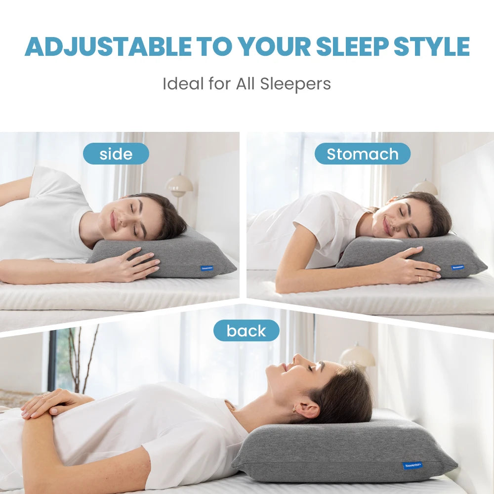 Memory Foam Pillow for Sleeping Adjustable Height Ergonomic Neck Shoulder Pain Relief Orthopedic Contour Sleeping Neck Pillow