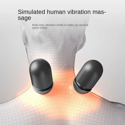 Cervical Pillow Electric Massager Hot Compress Vibration Massage Sleeping Memory Foam Pillow Spine Support Relaxation Treatment